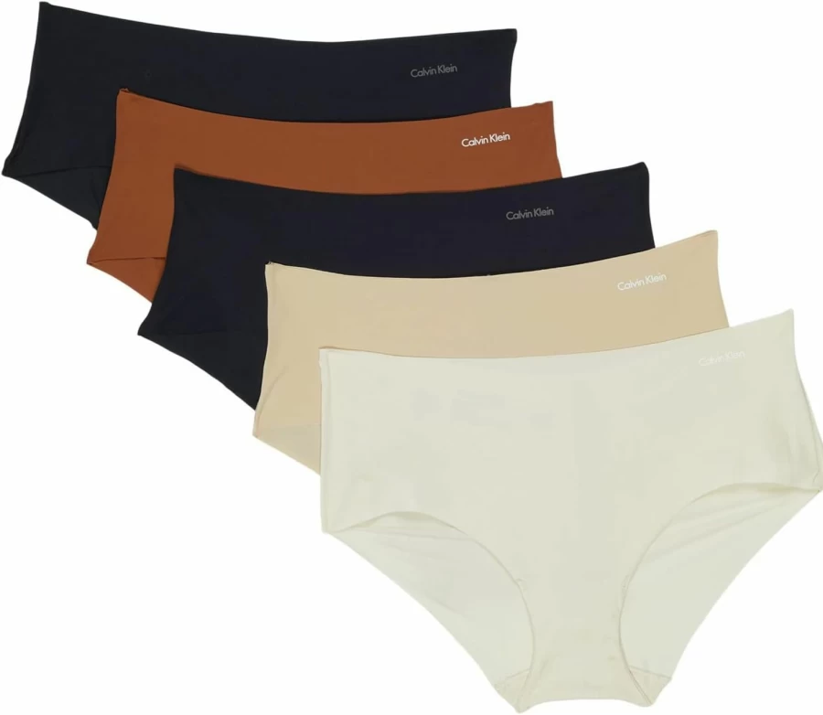 Calvin Klein Women's Seamless Hipster Panties Multipack - Invisible Comfort Underwear 3-Pack