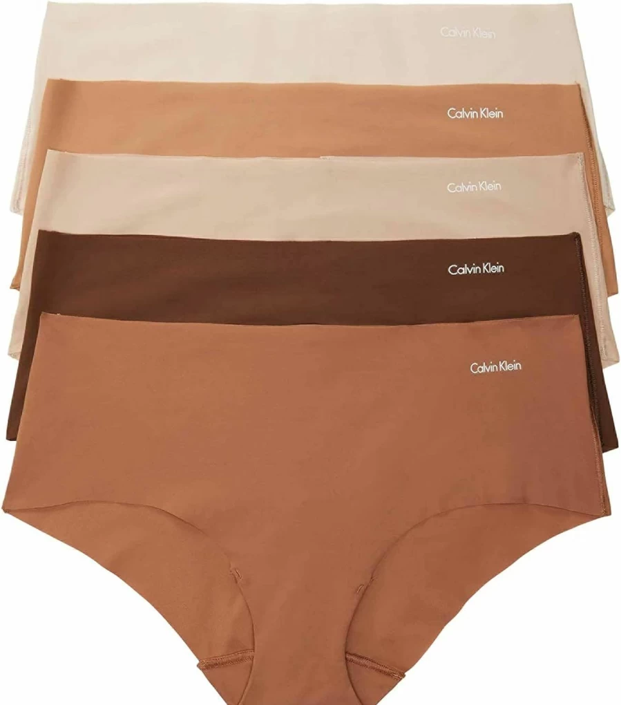 Calvin Klein Women's Seamless Hipster Panties Multipack - Invisible Comfort Underwear 3-Pack