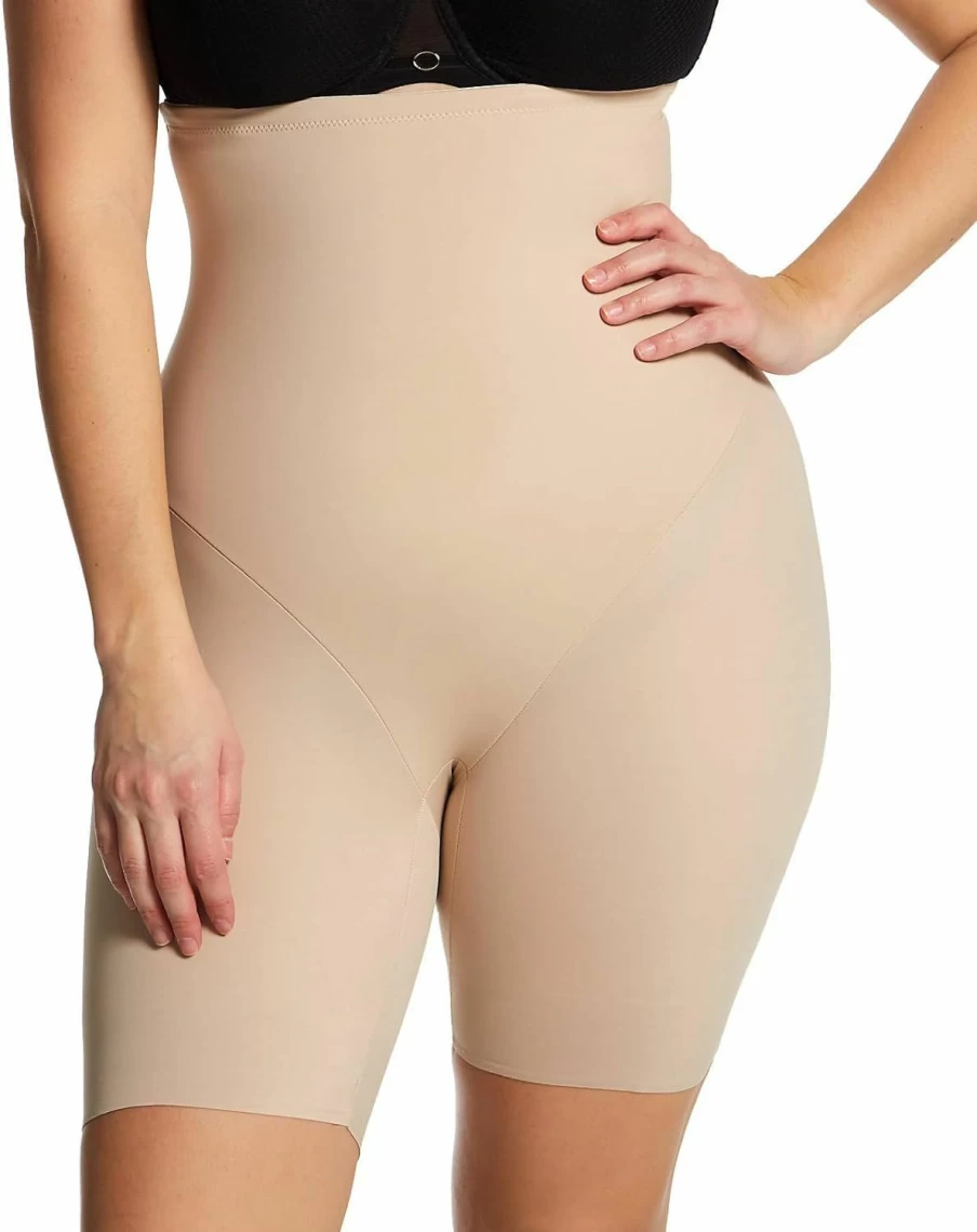 Naomi & Nicole Women's High Waist Shapewear - Firm Control Thigh Slimmer for Back Support & Tummy Tucking