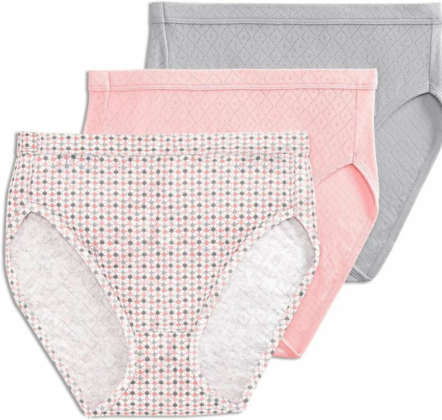 Jockey Women's Elance Breathe French Cut Underwear 3-Pack - Soft Comfortable Cotton Panties