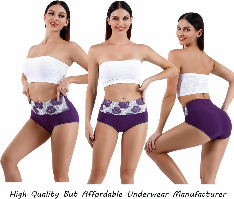Honzadar Women's High Waist Tummy Control Underwear - Postpartum Panties, Full Coverage Briefs for Regular & Plus Size