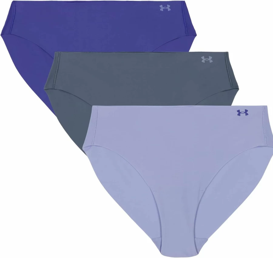 Under Armour Women's 3-Pack No Show Bikini Underwear - Ultra Soft, Breathable & Comfortable Stretch Fabric for All-Day Wear