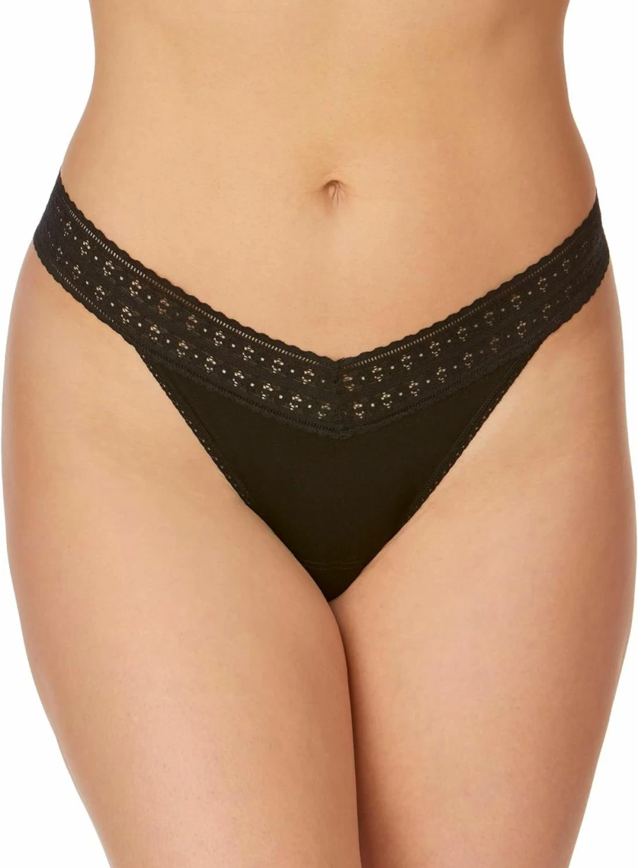 Hanky Panky Original Rise Thong 3-Pack - Tencel Modal Underwear for Women, One Size Fits 4-14, Comfortable Dream Collection