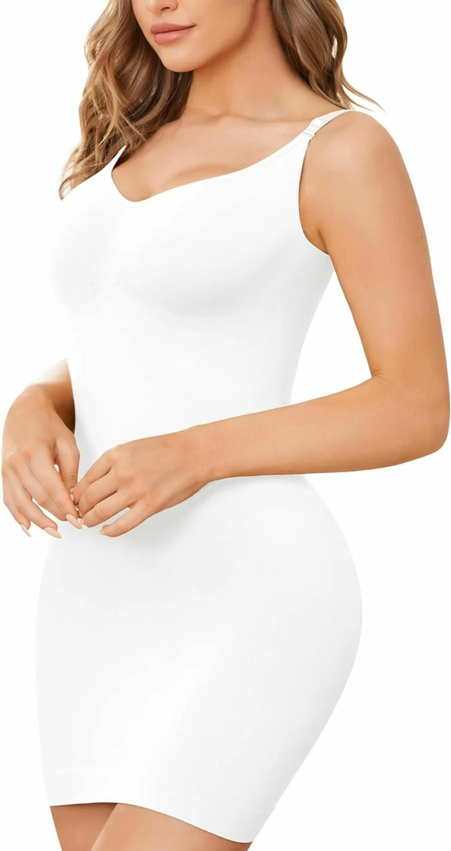 Betaven Seamless Shapewear Slip Dress for Women - Tummy Control Camisole & Body Shaper Underdress