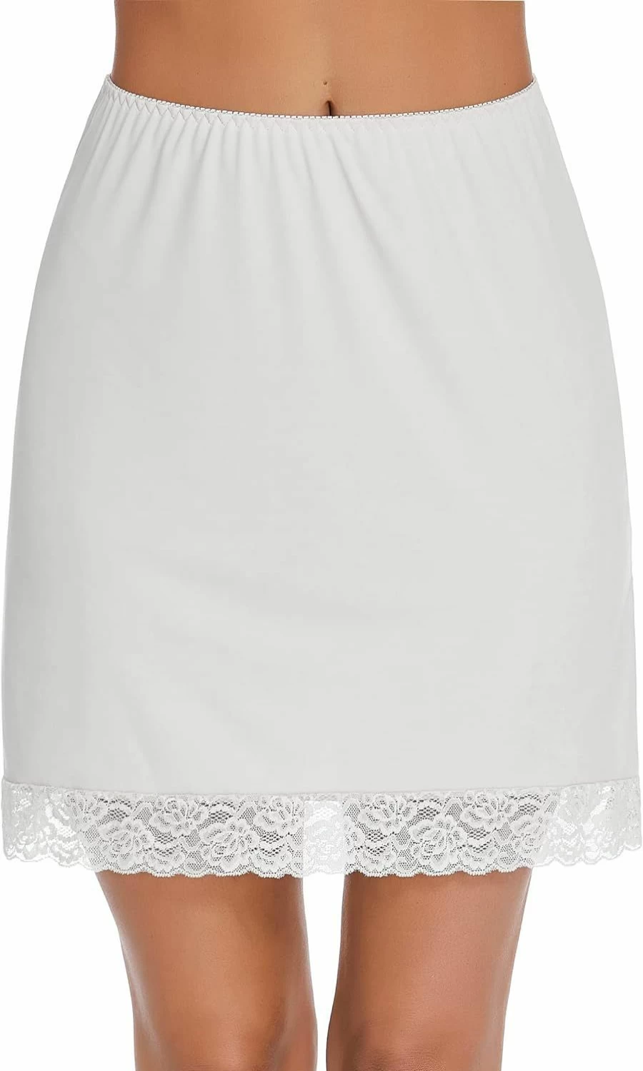 Avidlove Women's Lace Trim Above Knee Half Slip Underskirt - Soft Short Half Slip for Dresses & Skirts