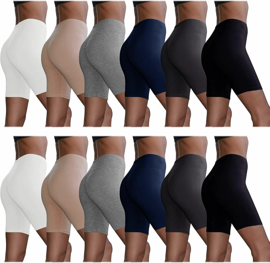 "Sexy Basics Women's 12-Pack Cotton Stretch Boyshort Underwear | Yoga, Lounge, Sleep Shorts"