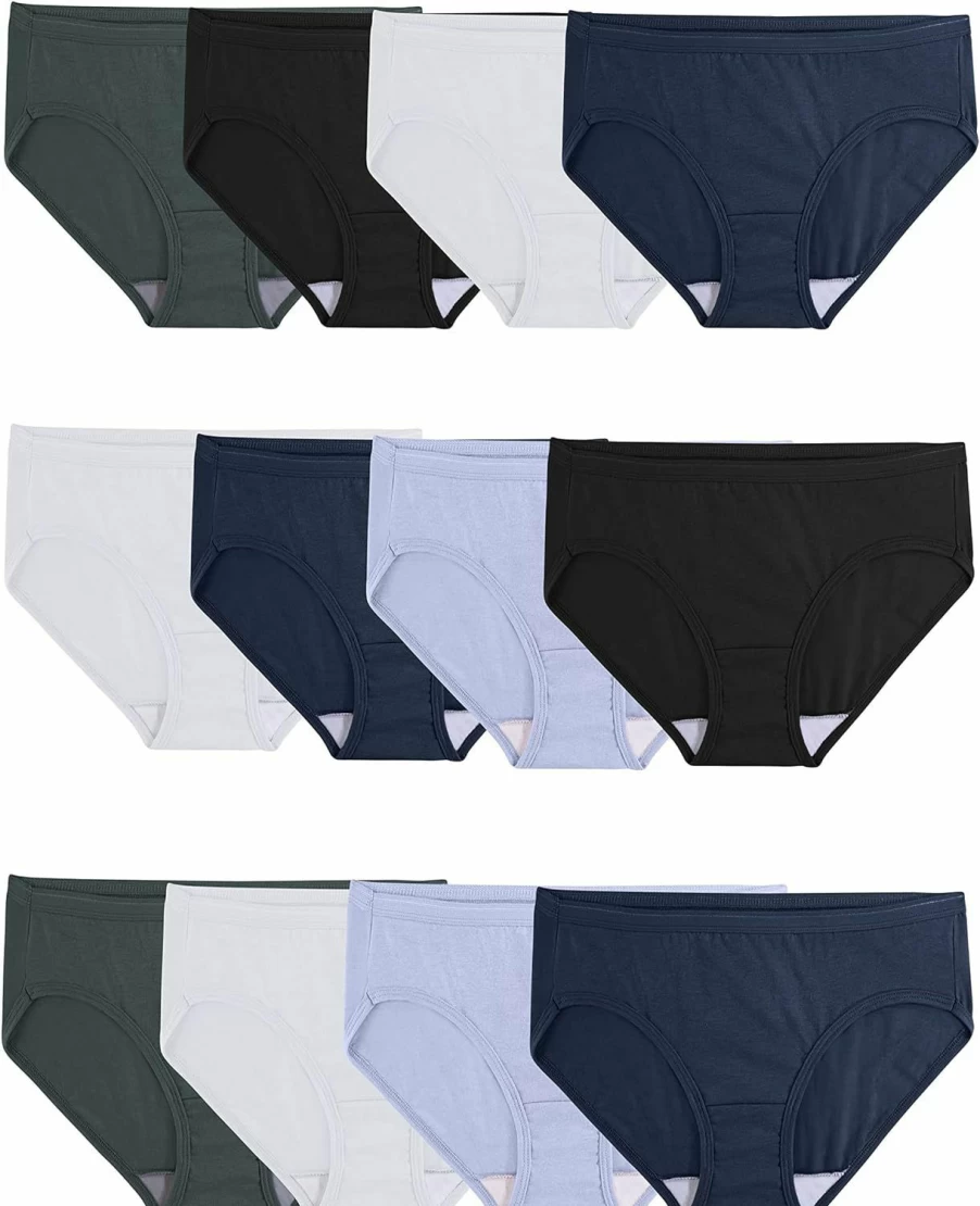 Fruit of the Loom Women's Cotton Hipster Underwear - Tag-Free, Breathable, Plus Size Options - Soft Comfort for Everyday Wear
