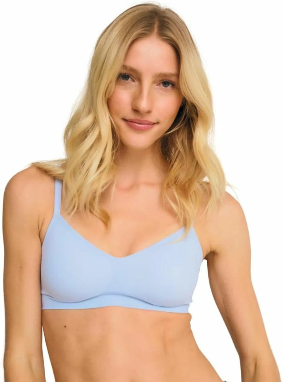 Floatley Women's Wireless Lift T-Shirt Bra - Soft Silky Smoothing Comfort with Removable Pads for Everyday Wear