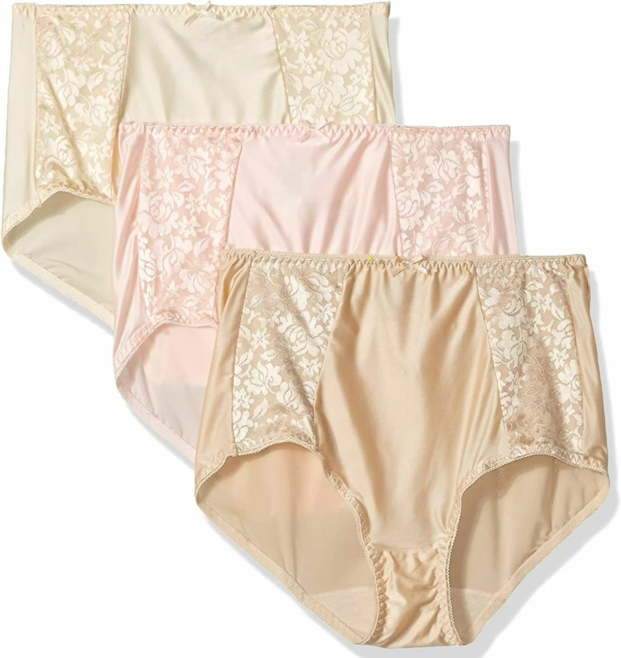 Bali Women's Cool Comfort Underwear 3-Pack - Double Support Full Coverage Brief Panties (Assorted Colors)