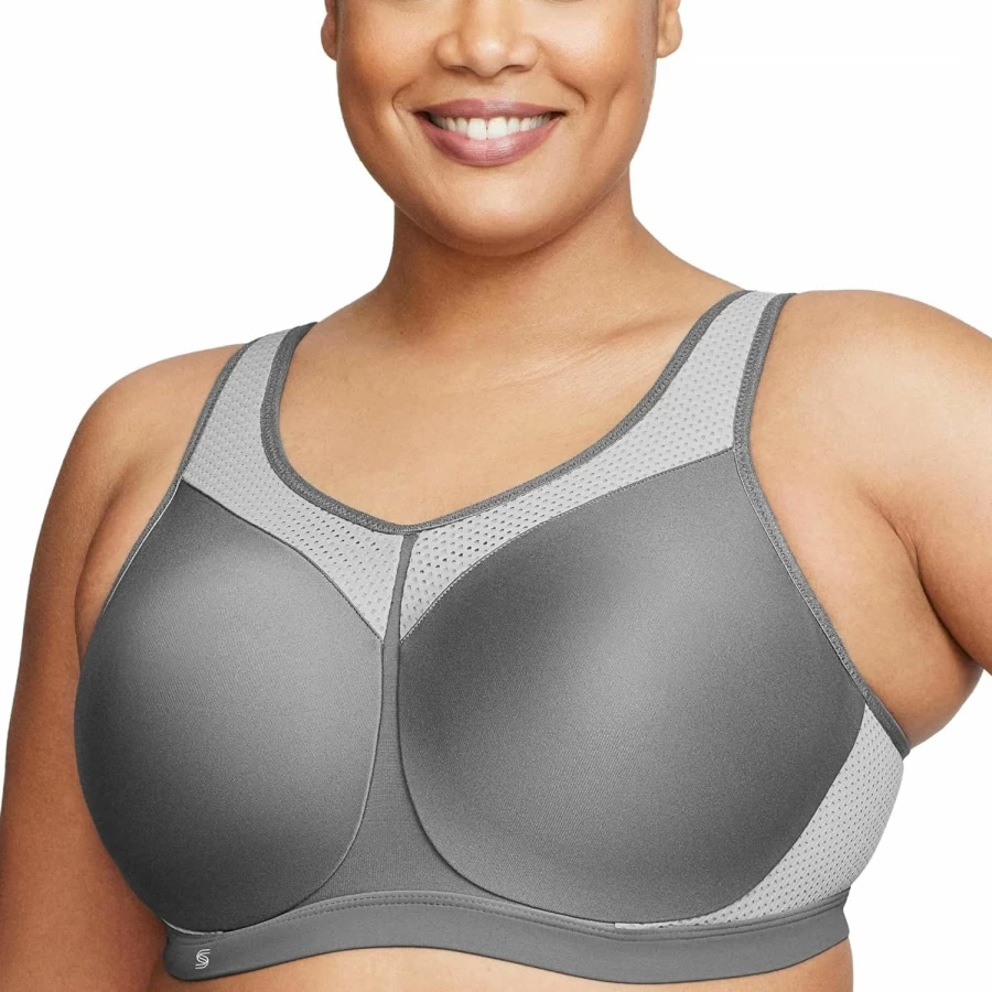 Glamorise Plus Size High Impact Sports Bra with Underwire for Women - Model #9066
