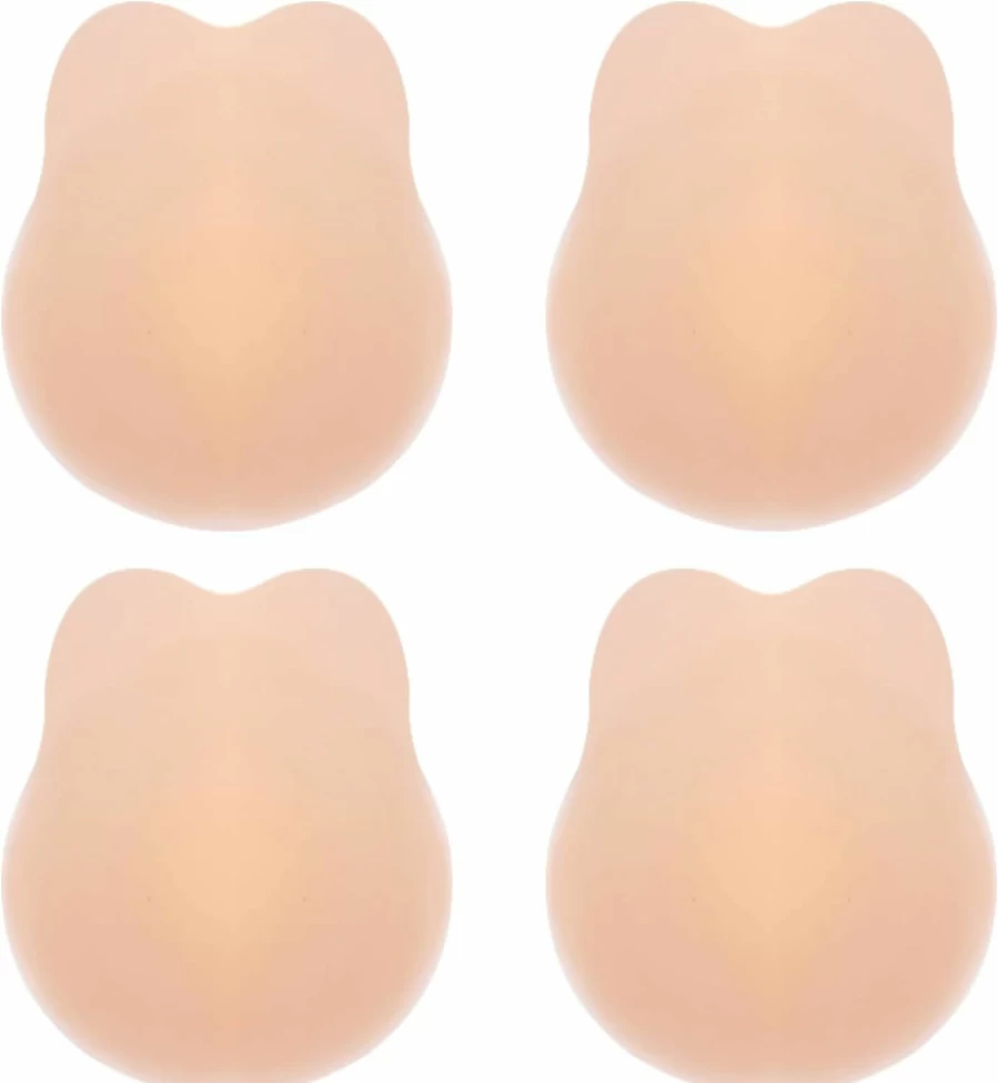 KISWON 2024 Ultra-Thin Silicone Nipple Covers for Women - Reusable Adhesive Strapless Bra, Lift & Invisible Breast Petals