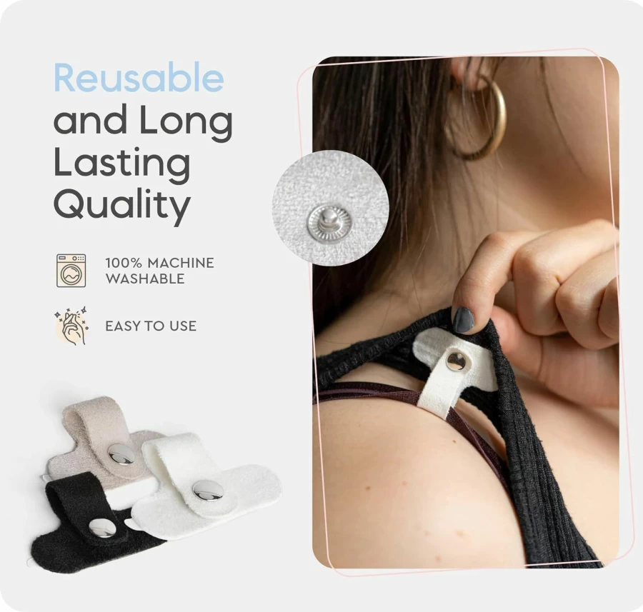 StrapSnap Peel & Stick Bra Strap Holder - Invisible Bra Clip for Secure & Comfortable Strap Concealment