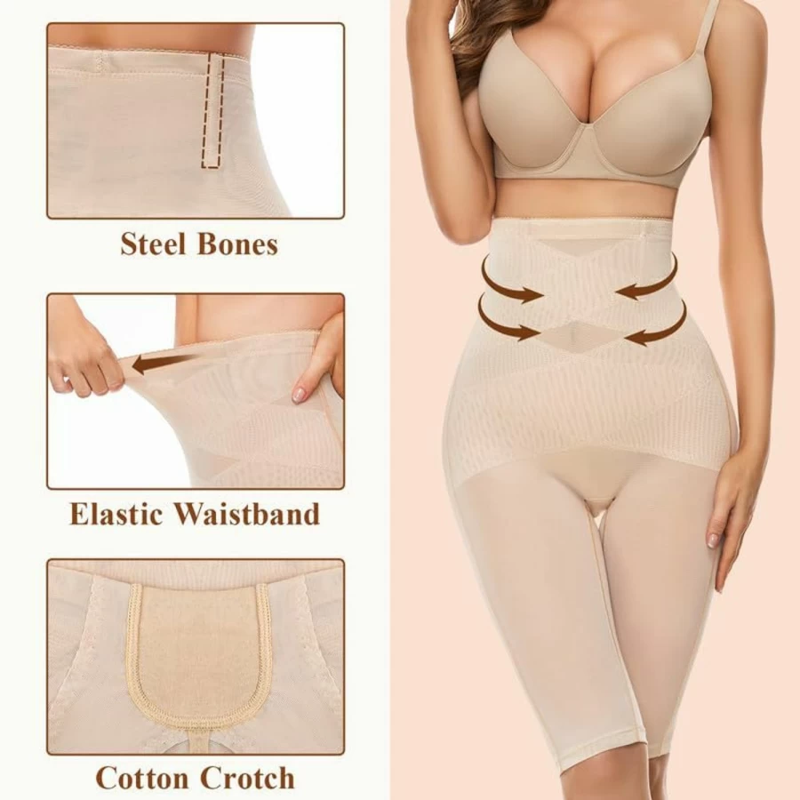 SIMIYA Women's Tummy Control Shapewear - Waist Trainer, Butt Lifting Girdle, Thigh Slimmer Body Shaper for Compression & Slimming