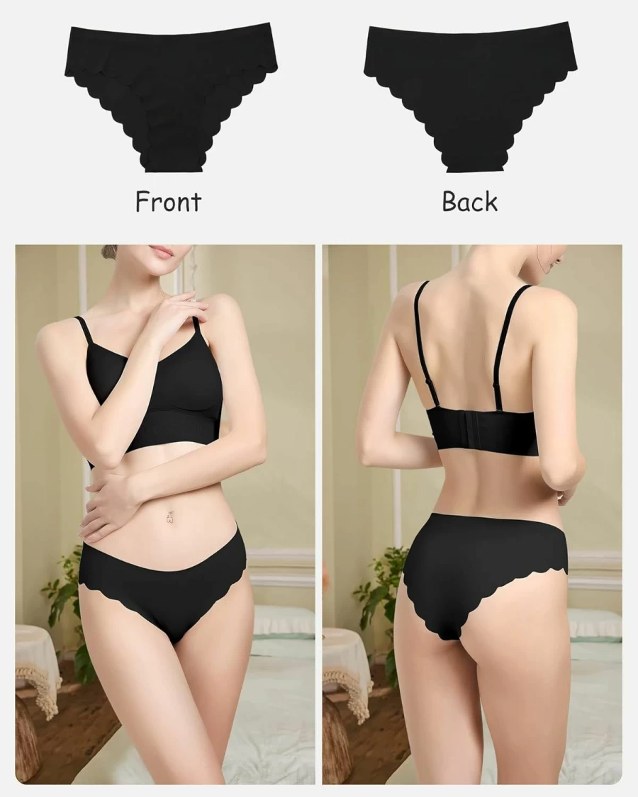 LEVAO Women's No Show Hipster Panties 7-Pack - Seamless, Breathable Ice Silk Underwear for Comfort & Invisible Fit (S-XL)