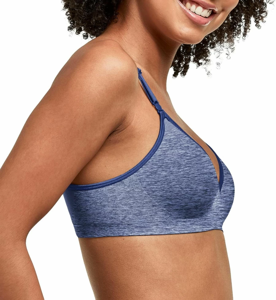 Hanes Women's ComfortFlex Wireless T-Shirt Bra - Convertible Wirefree Support Bra for All-Day Comfort
