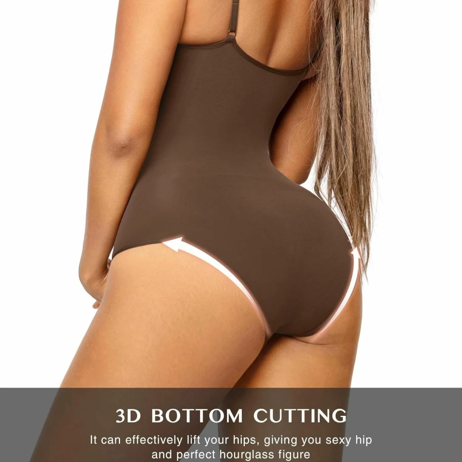 FeelinGirl Seamless Tummy Control Shapewear Bodysuit for Women - Plus Size Butt Lifting & Body Sculpting Shaper