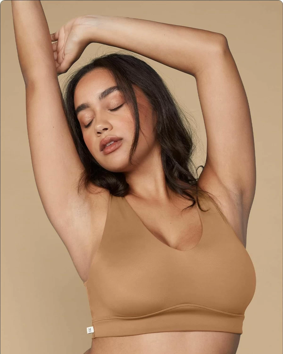 Harper Wilde Bliss Bralette - Ultra-Soft Wireless Bra for Women, Lightweight V-Neck Comfort Bralette