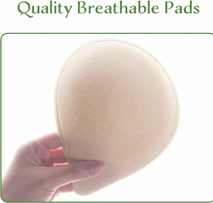 KOOAAICCHI Removable Latex Bra Pads for Women – Sports Bra Inserts & Swimsuit Enhancers