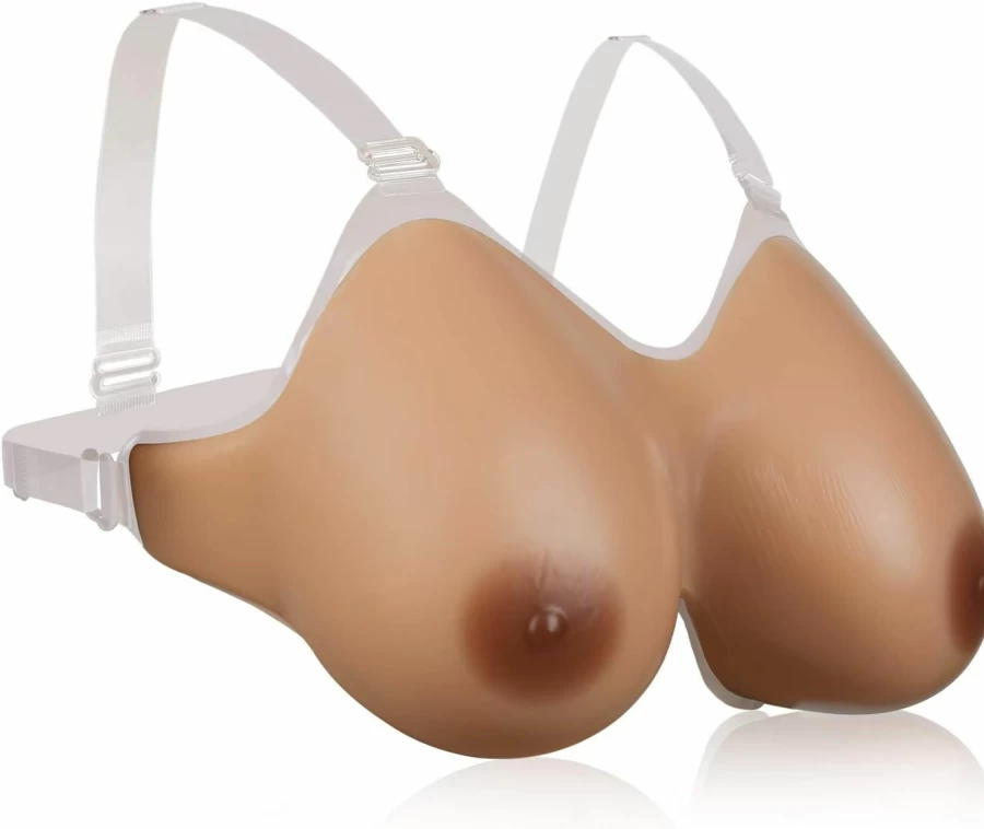 Vollence Silicone Breast Forms for Mastectomy & Crossdressing – Realistic Strap-On Fake Boobs