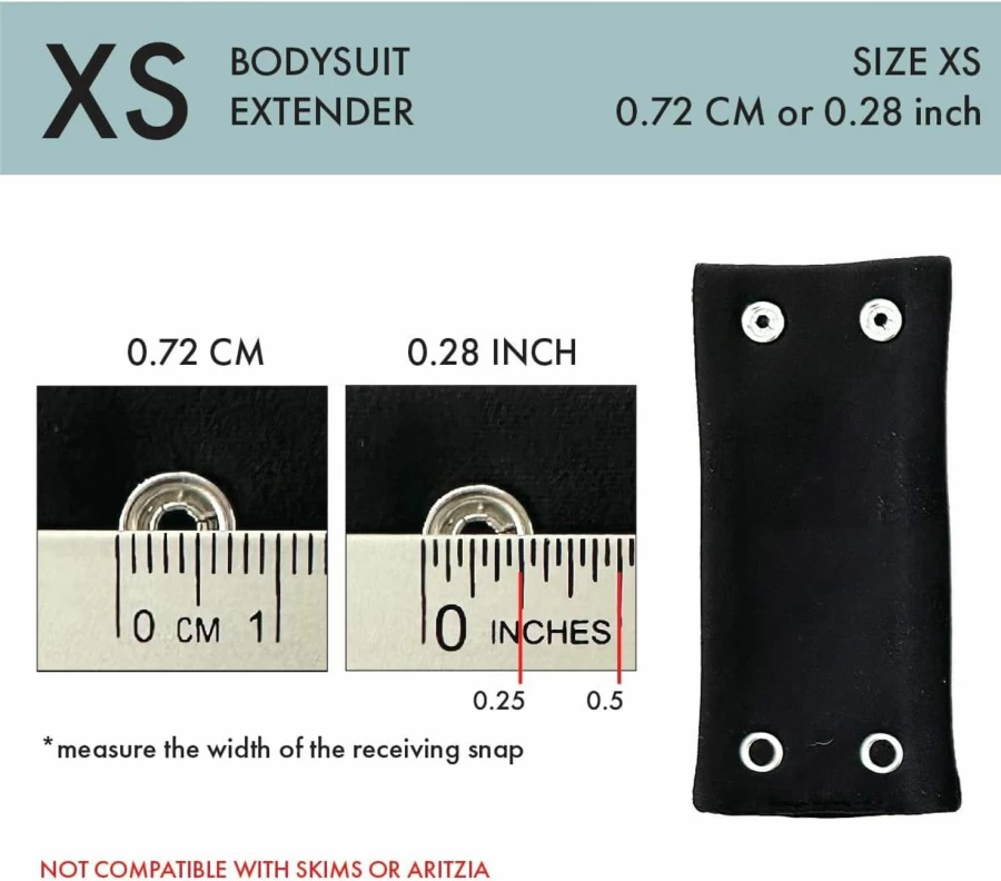 Close Friend Women's Bodysuit Extender - Adjustable Length, Removable & Washable for Comfort & Fit