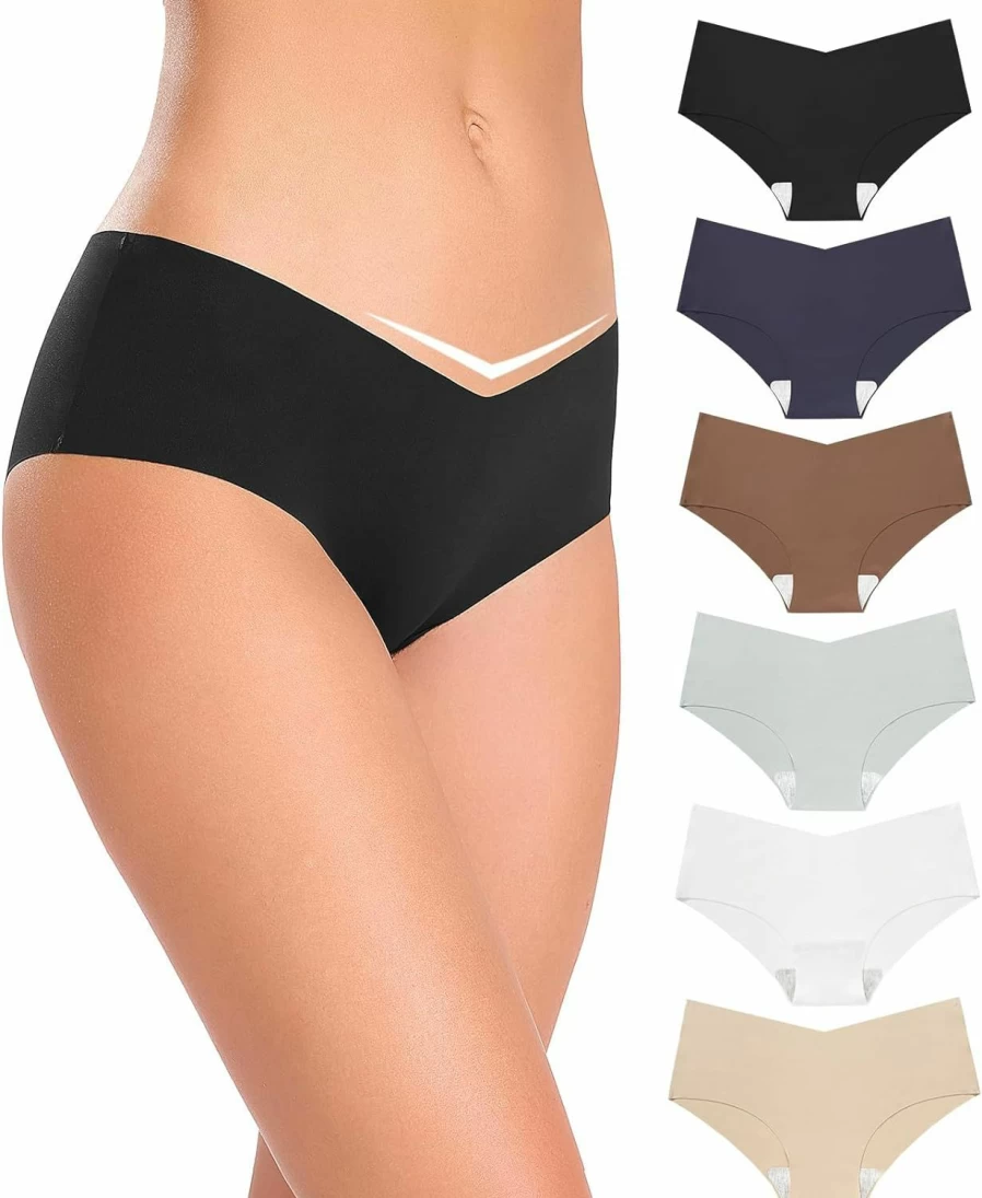 Altheanray Women's Seamless Bikini Panties - Silky Soft No Show Hipster Underwear for Comfort