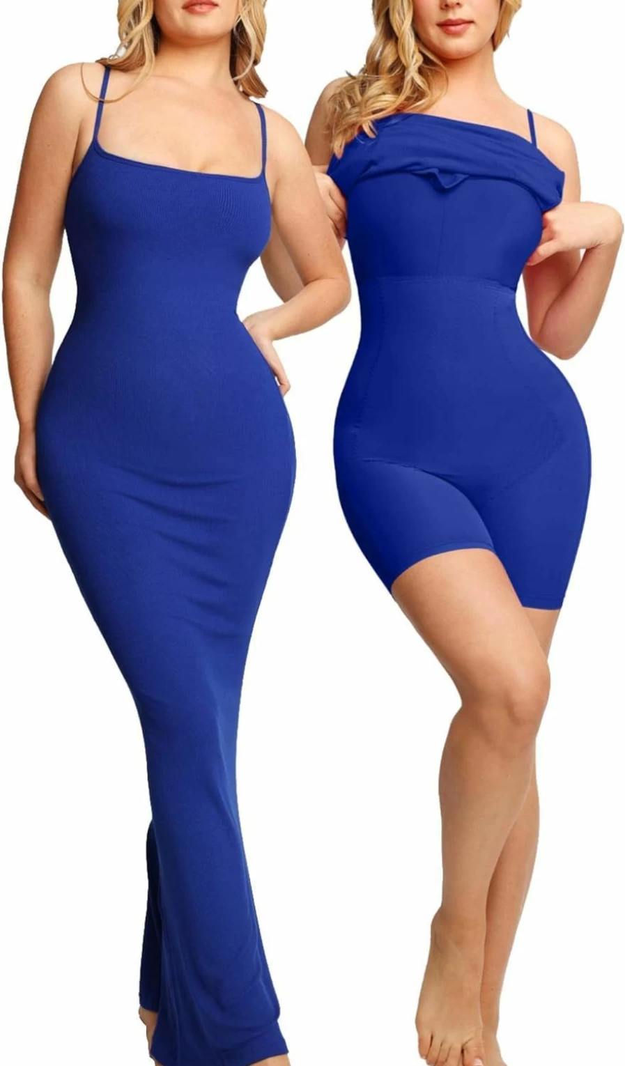 Popilush Women's 9-in-1 Shapewear Maxi Dress with Built-In Bodysuit | Summer Bodycon Slip Lounge Dress 2024