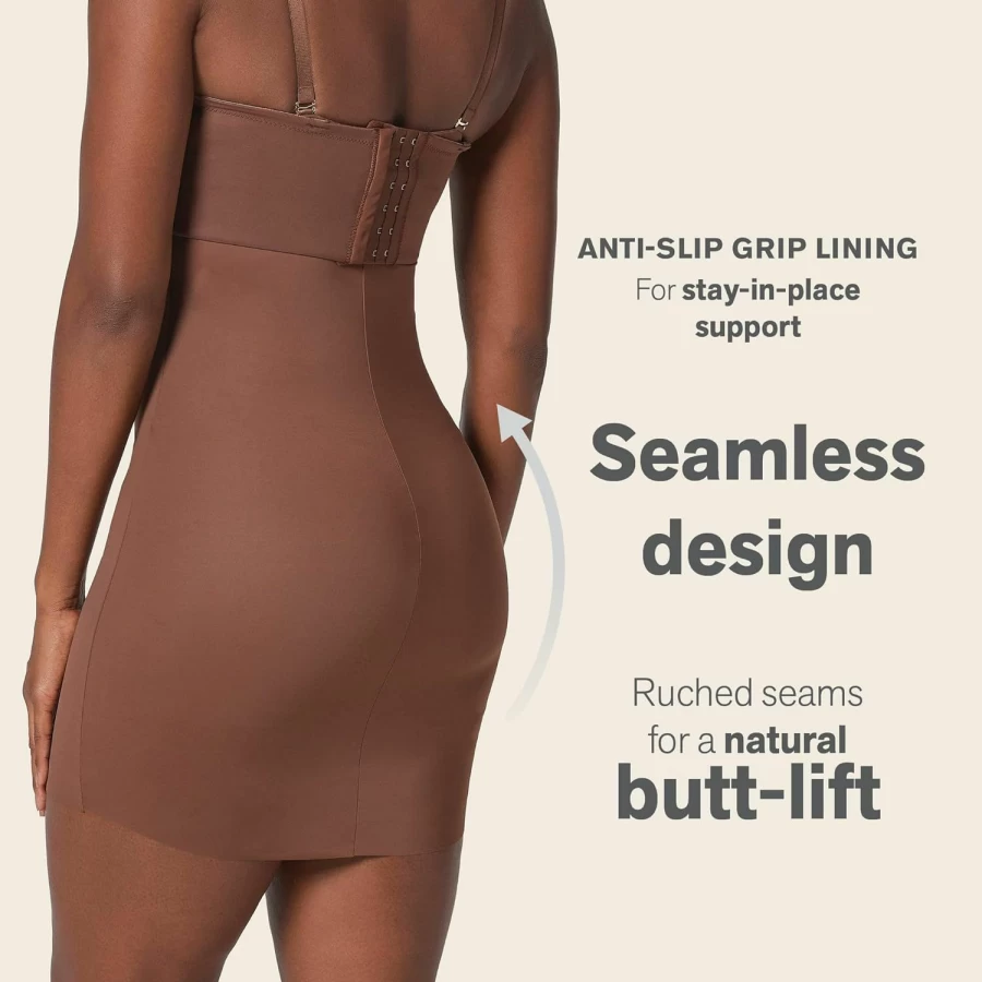 Leonisa Women's Tummy Control Shapewear - Open Bust Firming Bodysuit for Comfort & Support Under Dresses