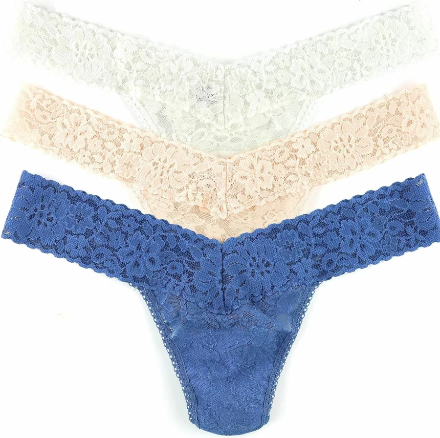 Hanky Panky 3-Pack Low Rise Thongs - Soft Comfortable Underwear for Women