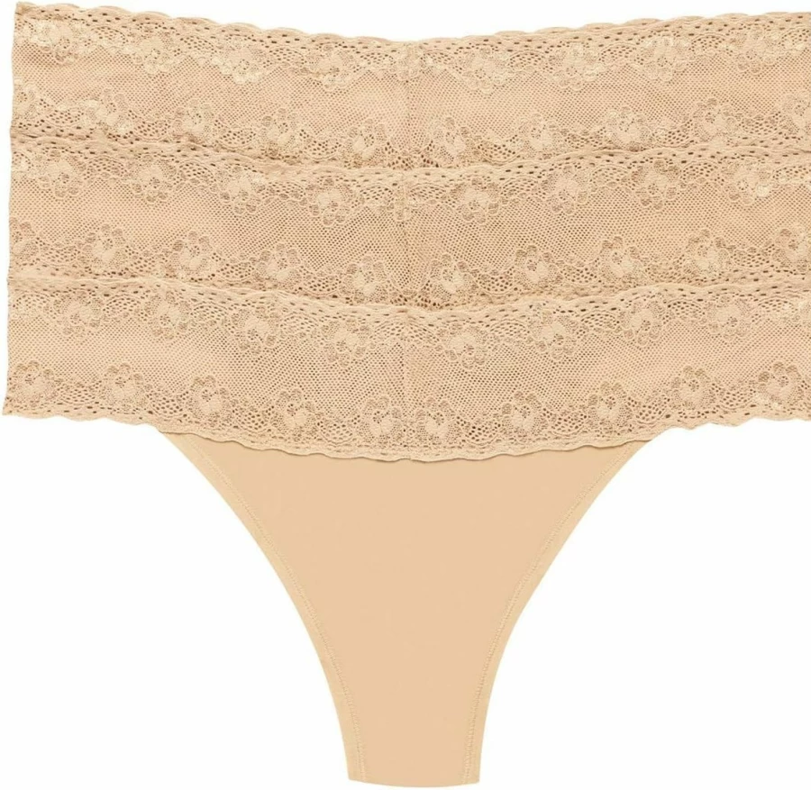 Natori Women's Bliss Perfection Thong - Comfortable One Size Underwear for Everyday Wear