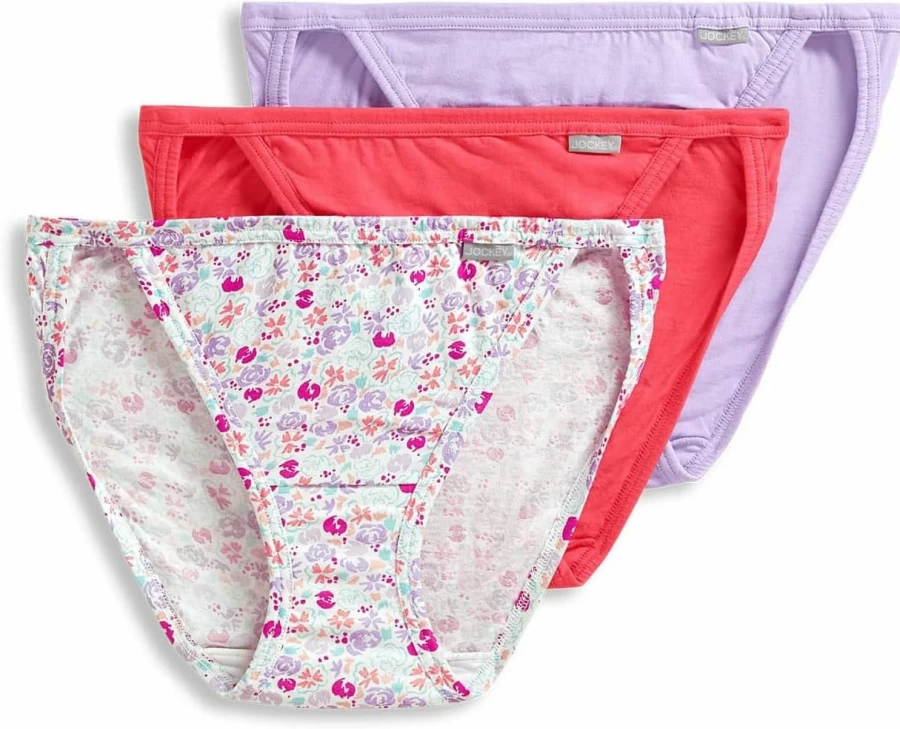 Jockey Women's Elance String Bikini Underwear - 3 Pack Comfortable & Breathable Panties