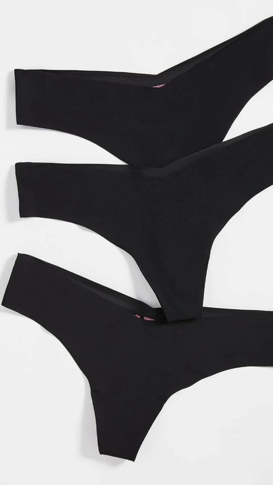 Commando Women's Classic Thong 3-Pack - Soft Comfortable Underwear Multipack