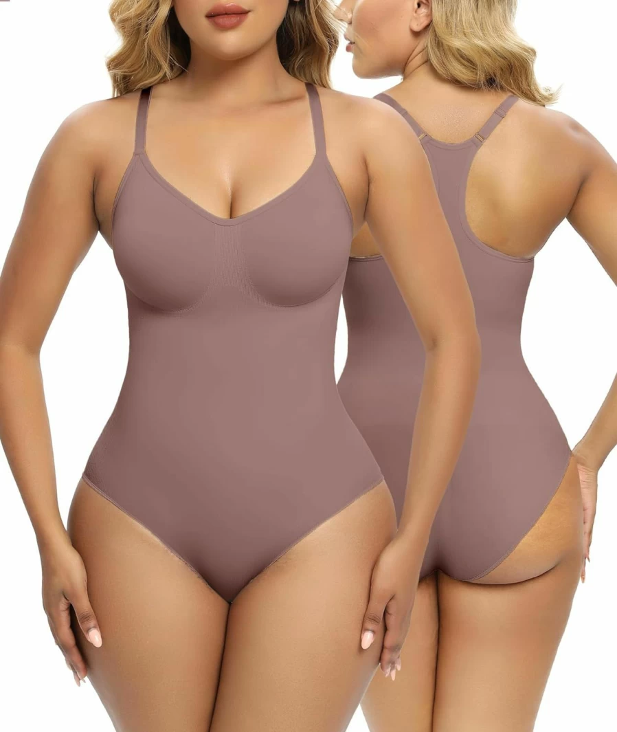 SHAPERX Women's Tummy Control Shapewear - Racerback Seamless Body Shaper Tank Top for Sculpting & Slimming