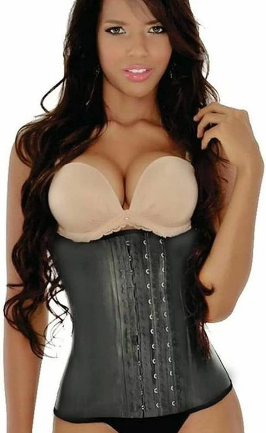 Ann Darling Latex Waist Trainer Corset for Women - Tummy Control Body Shaper Fajas Colombianas Slimming Girdle