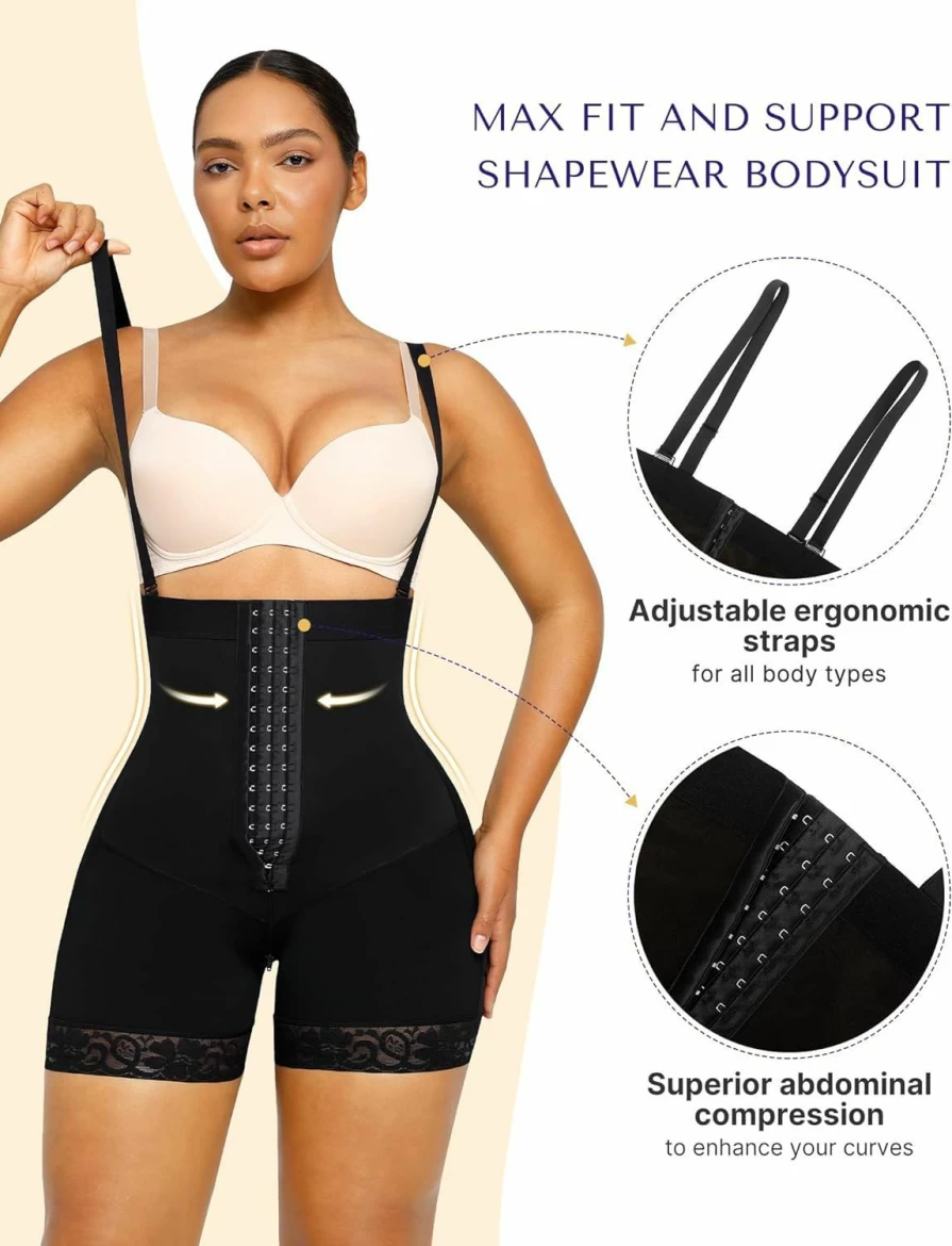 SHAPELLX Colombian Shapewear for Women - Tummy Control Butt Lifting Bodysuit, Postpartum Waist Trainer & Plus Size Body Shaper