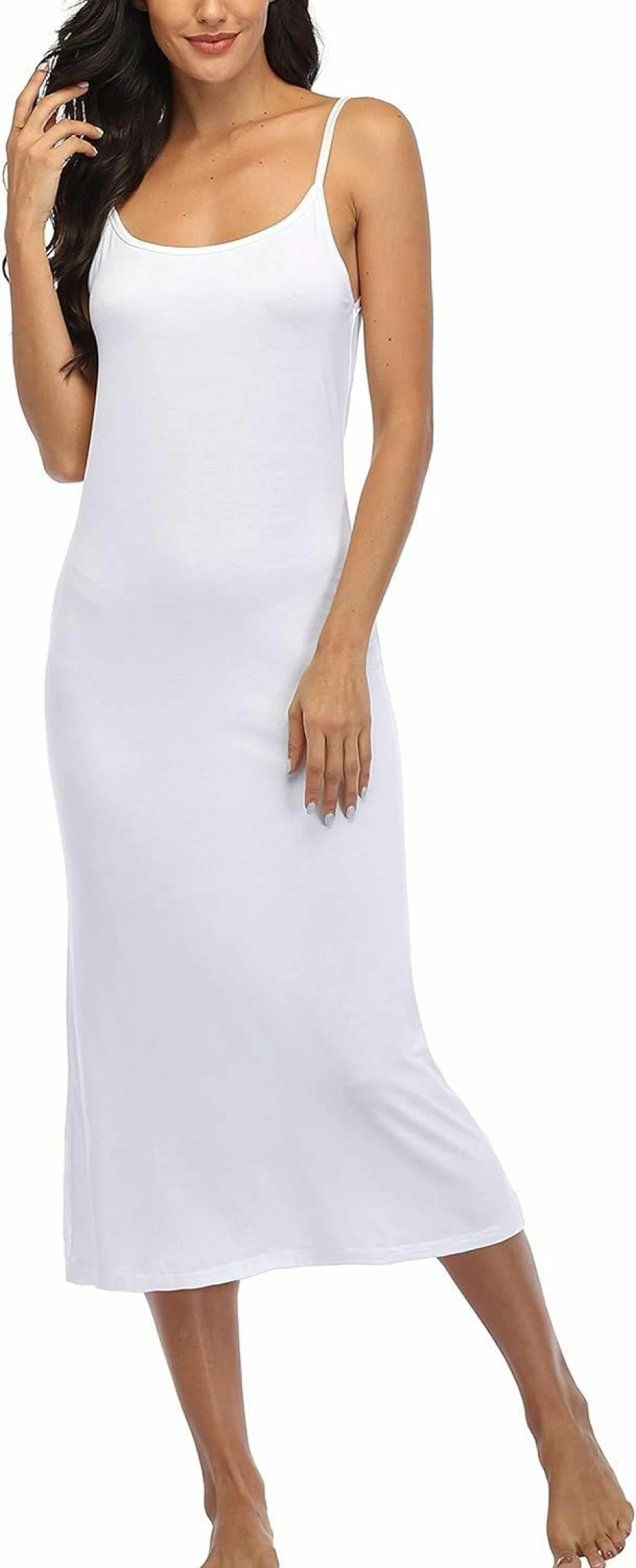 Summienlink Women's Sexy Sleeveless Cami Nightgown - Full Slip Dress for Under Dresses & Sleepwear