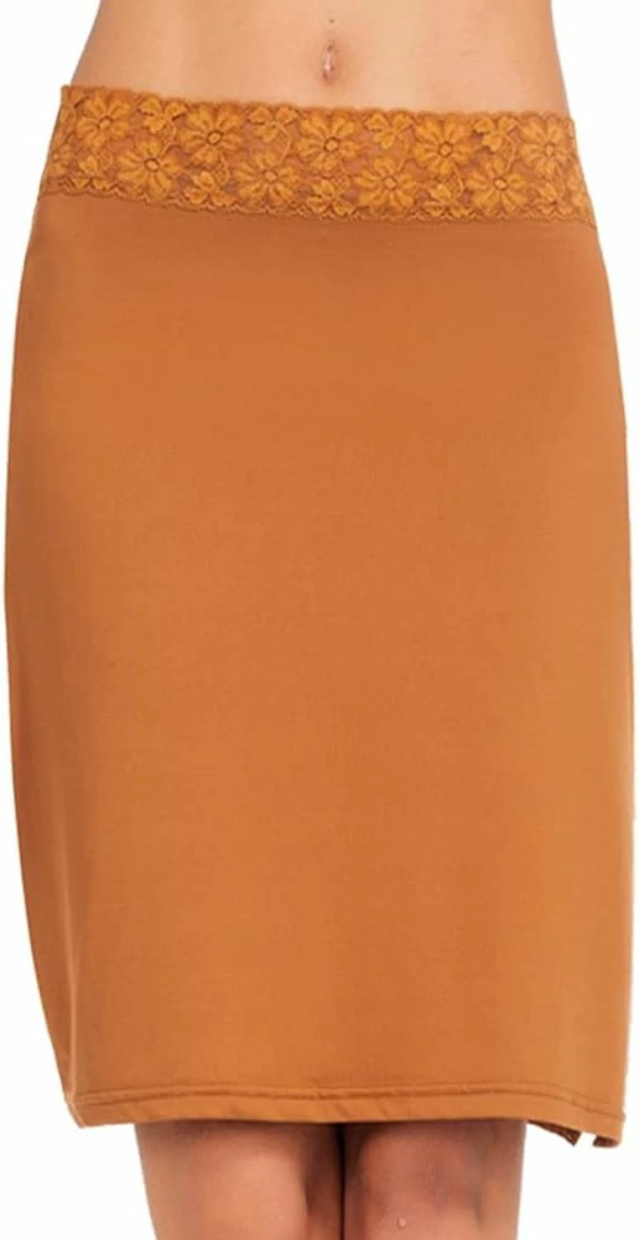 MANCYFIT Women's Floral Lace Waistband Half Slip Underskirt - Short Mini Slip Skirt for Comfort & Style
