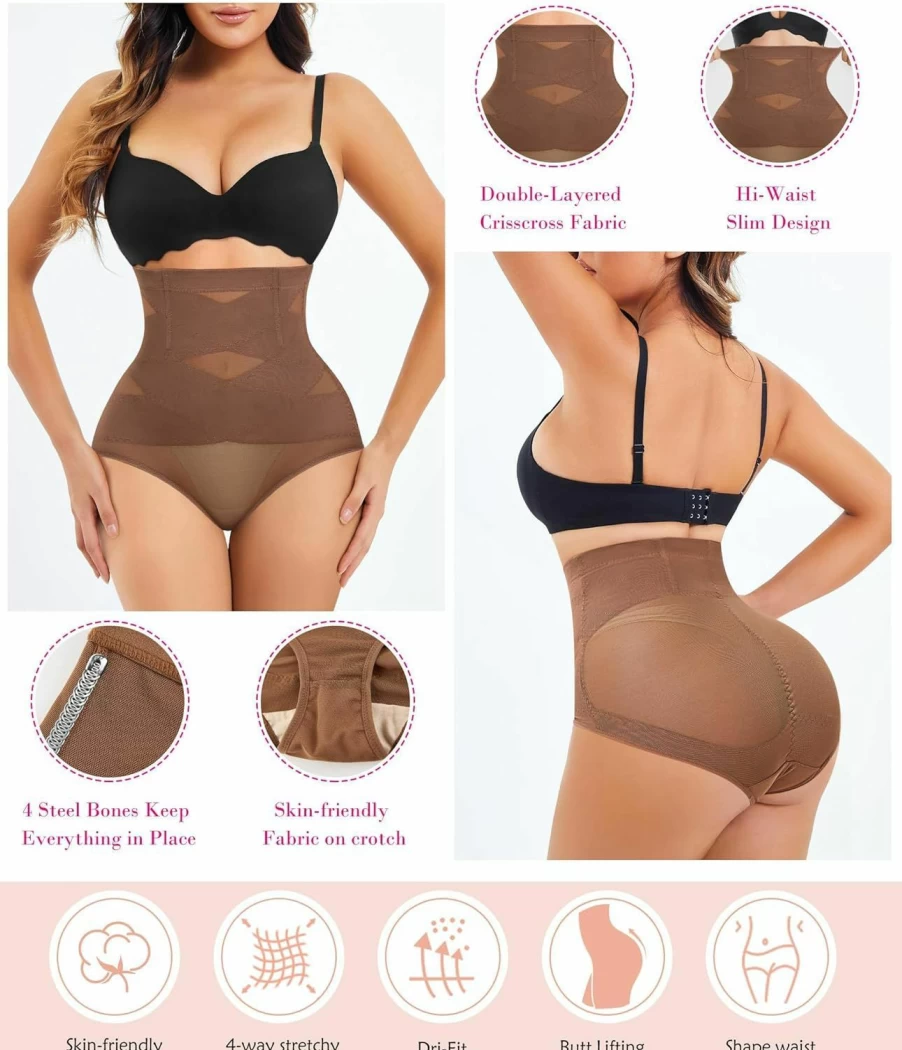 Nebility Women's High Waist Tummy Control Shapewear - Body Shaper for Slimming & Posture Support