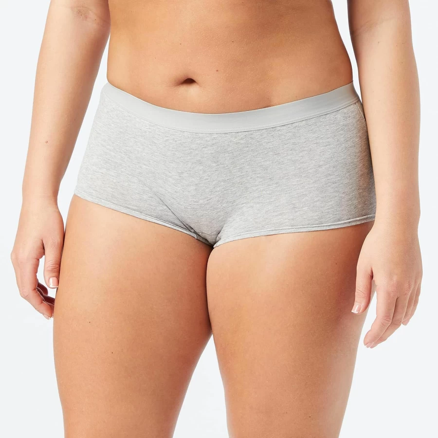 Amazon Essentials Women's Plus Size Cotton Boyshort Underwear 5-Pack | Soft, Comfortable & Breathable Panties