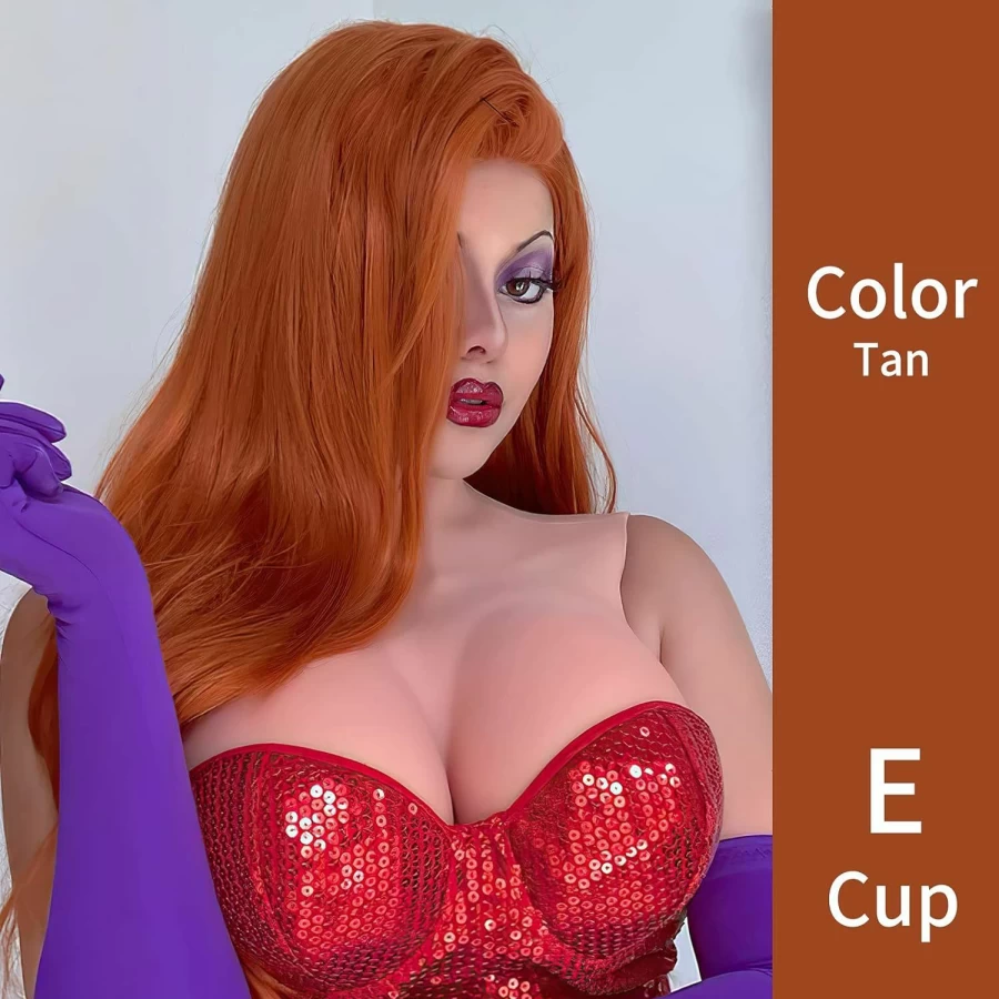 SOFTMARY Silicone Breastplate - Realistic Fake Boobs for Crossdressing & Cosplay (Regular Size)