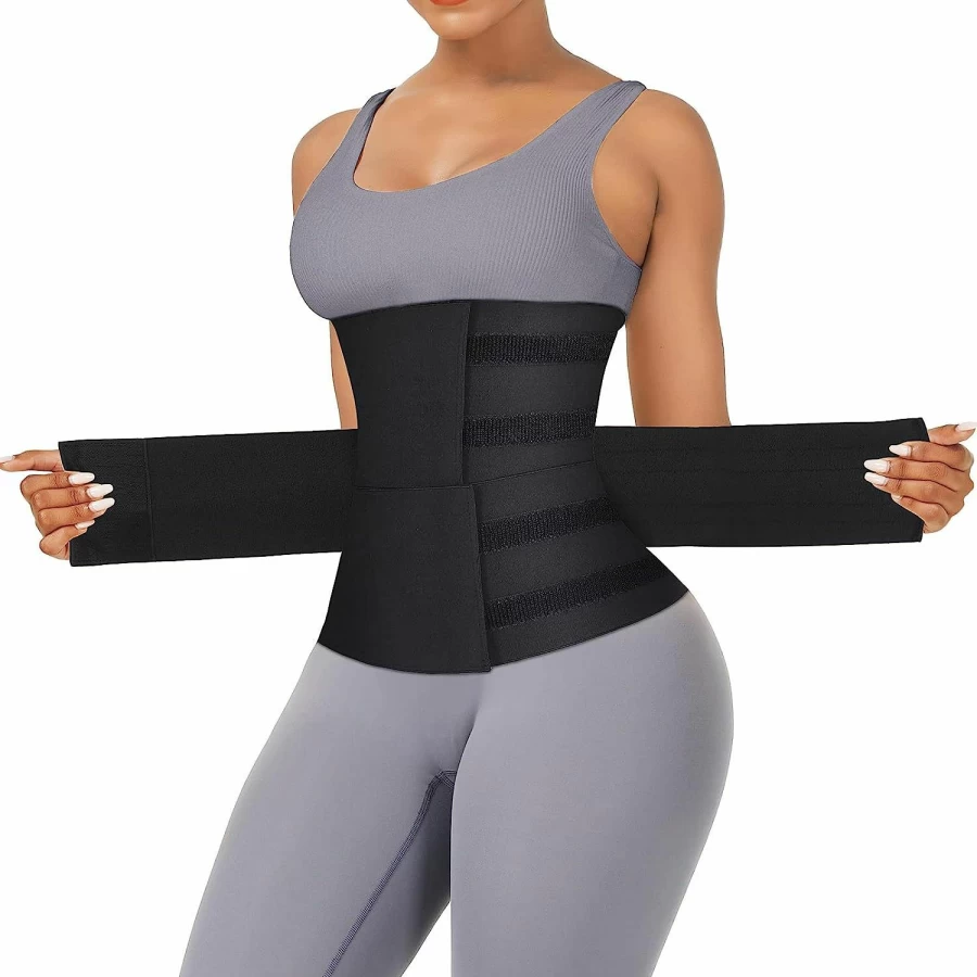 FeelinGirl Waist Trainer for Women - Tummy Control Sauna Belt, 3-Segmented Body Shaper, Plus Size Colombian Fajas for Weight Loss & Slimming