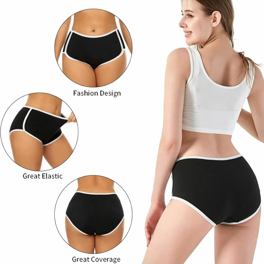 Mordlanka Women's Cotton Boyshorts Underwear - Stretch Comfort Boxer Brief Panties for Everyday Wear