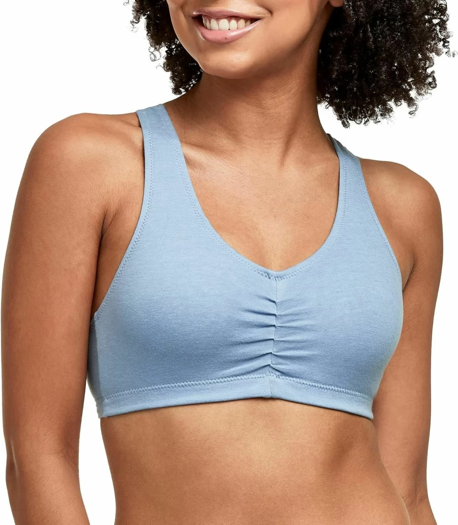 Hanes Women's X-Temp Wireless Comfort Bra 2-Pack - Stretch Pullover Low-Impact Racerback Sports Bras