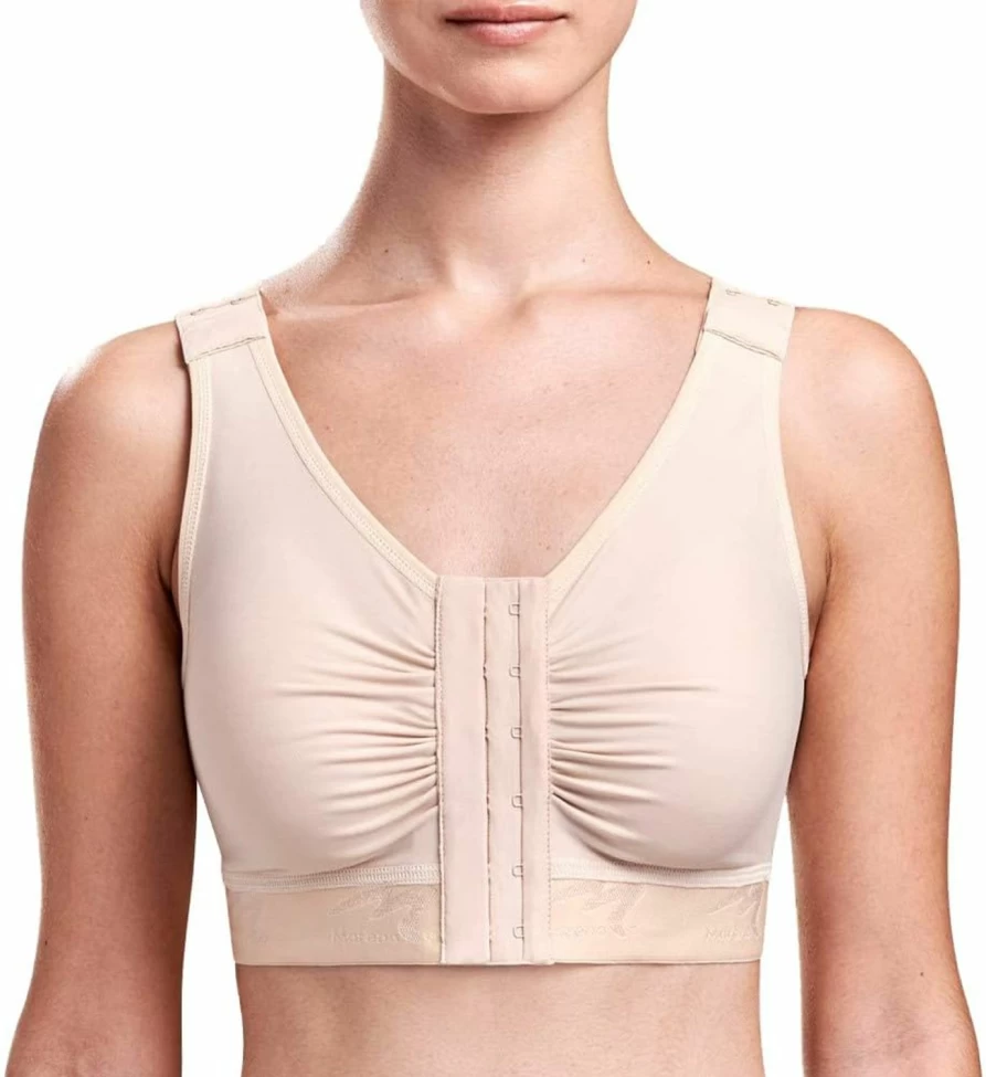 MARENA FlexFit Adjustable Sports Bra with Shirred Front & Shoulder Closure for Active Women