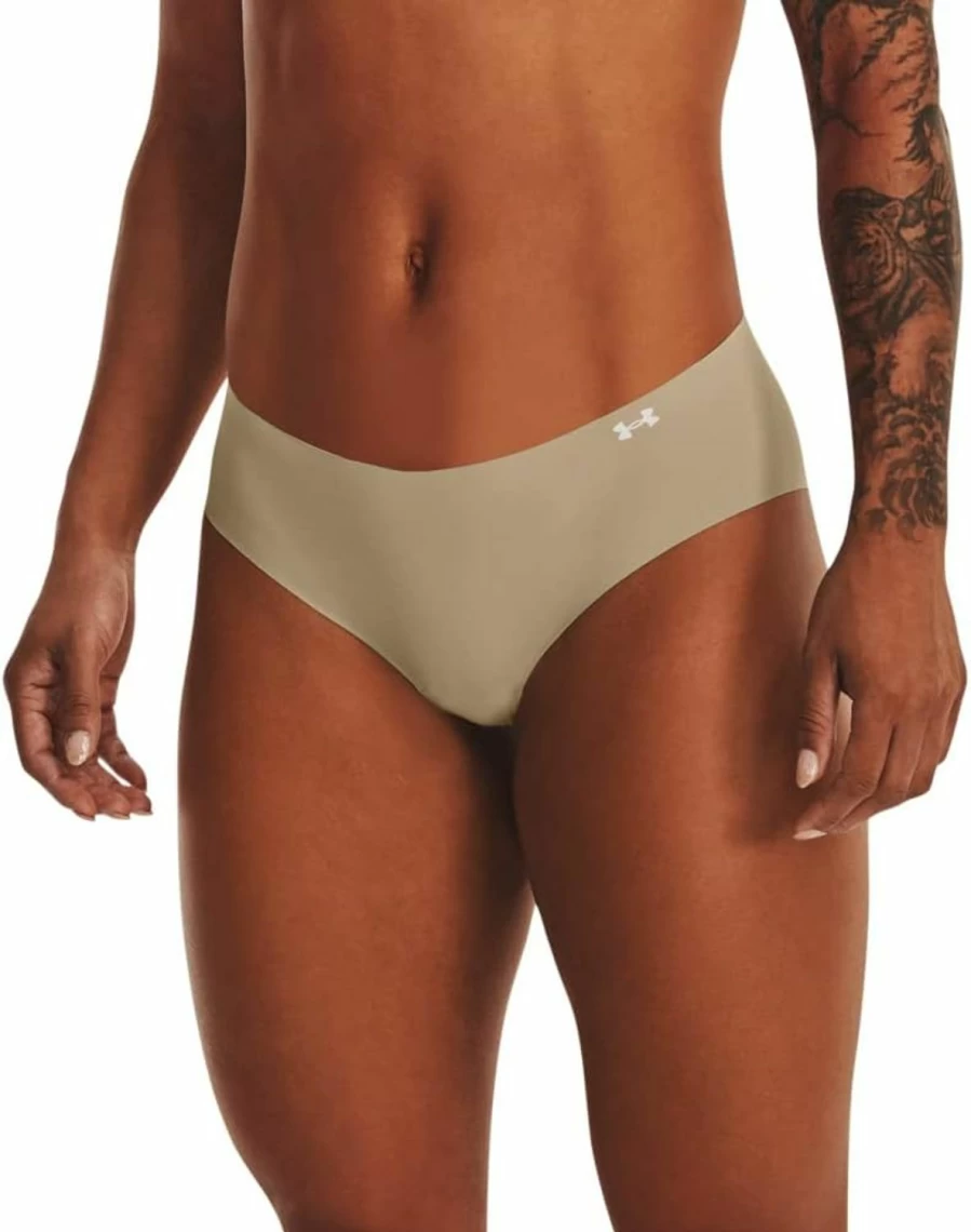 Under Armour Women's Pure Stretch Hipster Underwear 3-Pack - Comfortable & Breathable Cotton Blend Panties