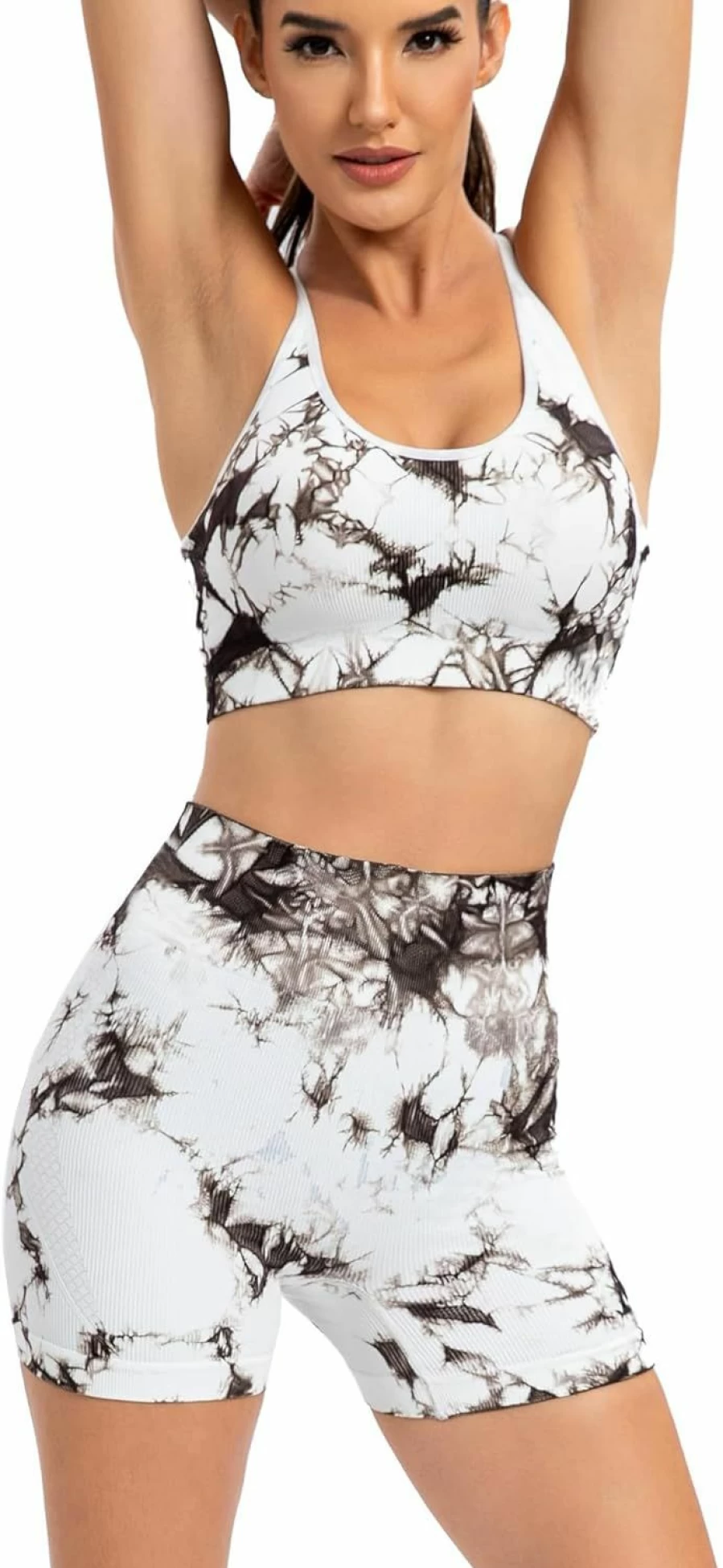 RUNNING GIRL Women's Sexy Crisscross Back Sports Bra - Medium Support, Seamless, Removable Padded for Running & Workouts