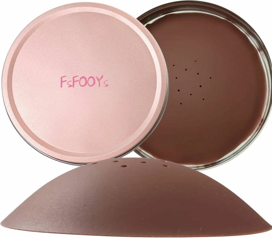 FSFOOYS Reusable Silicone Nipple Covers - Breathable Adhesive Pasties for Women, Ultra Thin Sticky Nipple Shields for Travel, Comfortable & Discreet