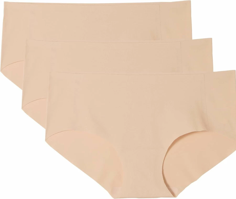 WANDER Women's Seamless Underwear 3-Pack - Breathable Invisible Hipster Panties for Ladies