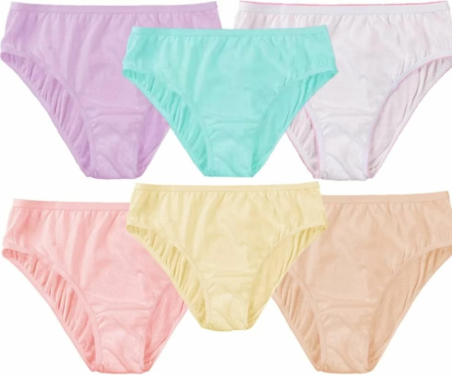 Husviuxin Women's 100% Cotton Disposable Underwear - 10 Pack for Travel, Hospital, Postpartum & Hygiene Comfort