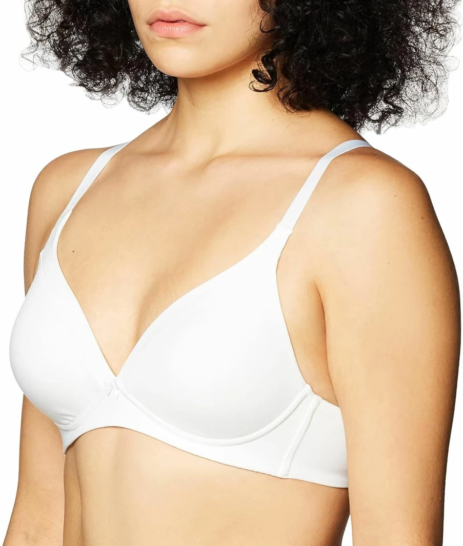 Warner's Women's Invisible Bliss Wireless T-Shirt Bra RN0141A - Comfortable Cotton Lift Support Bra