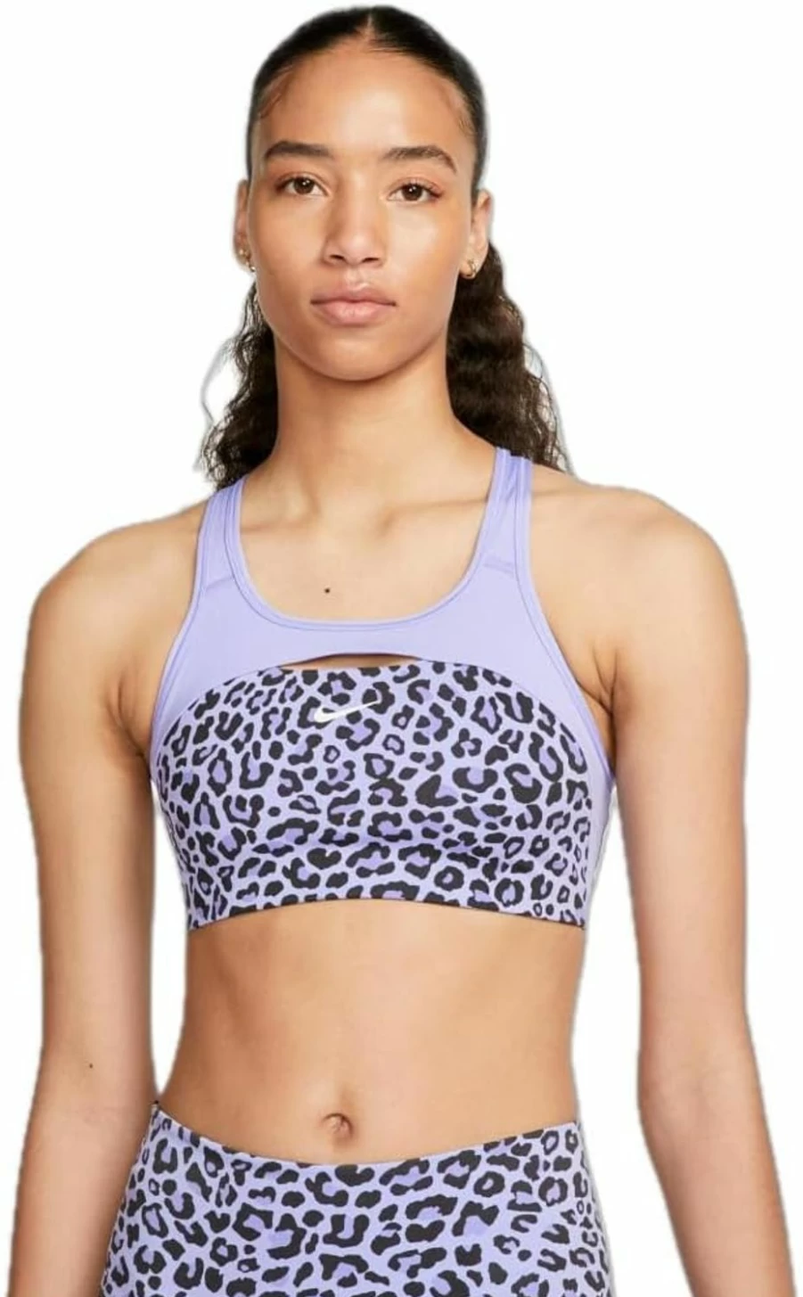 Nike Women's Swoosh Logo Support Sports Bra - Lightweight Comfort Workout Top